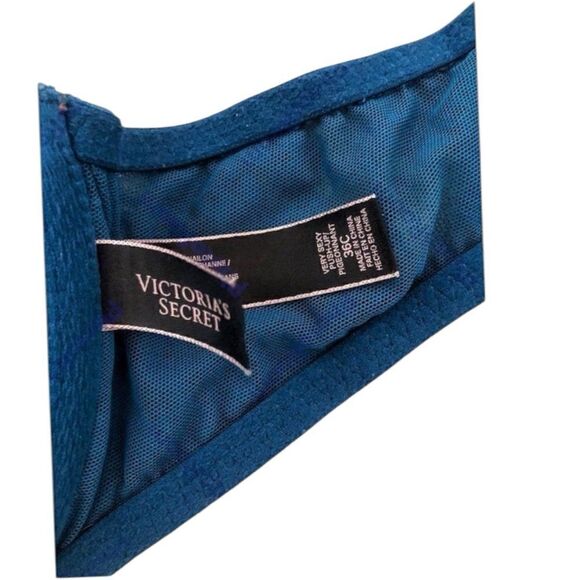 Victoria’s SecrerTeal Blue Rhinestone Sparkly Bra 36C - Picture 5 of 5